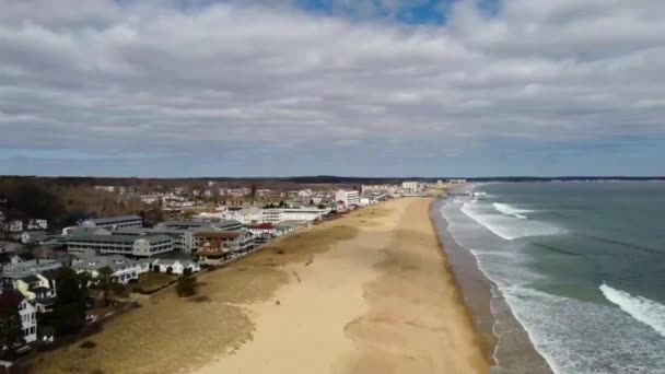 Long Pan Coast Old Orchard Beach Southern Maine — Stock Video
