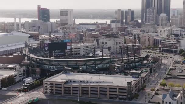 Comerica Park Detroit Aerial — Vídeo de Stock