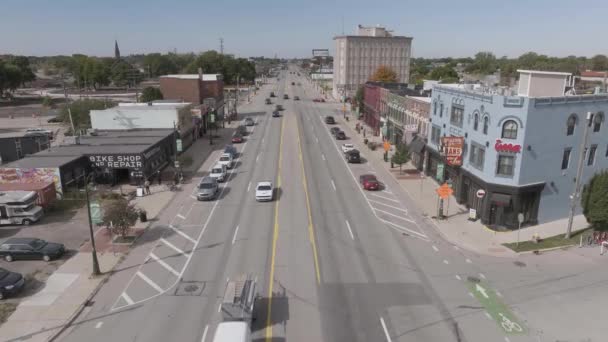 Cork Town Corner Aerial Detroit — Vídeo de Stock