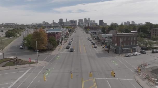 Cork Town Michigan Ave Detroit — Vídeo de Stock