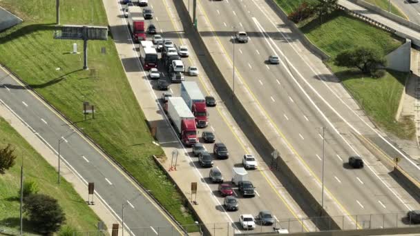 デトロイト アメリカの州間高速道路94号線への交通 — ストック動画
