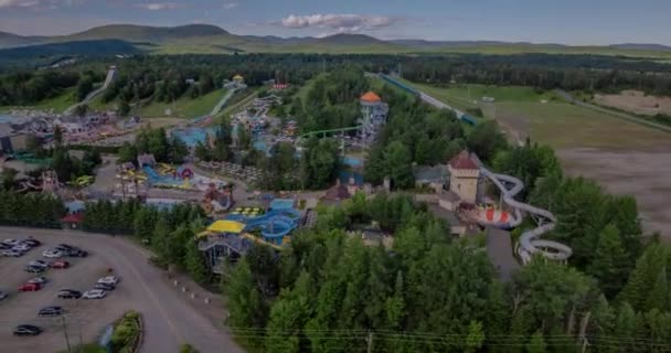 Water Park Aerial View Hyperlapse Video — Stock Video