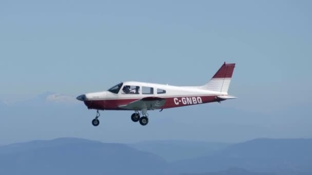 Aviones Hélice Vista Lateral Volando Espacio Copia Para Texto Vectores — Vídeo de stock