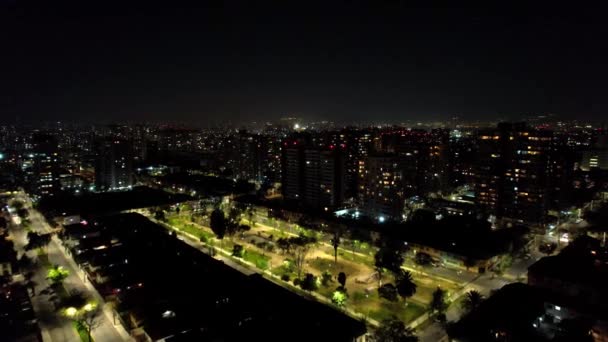 Luchtfoto Dolly Wijk Llano San Miguel Santiago Chili Panoramisch Uitzicht — Stockvideo