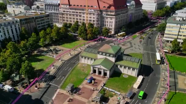 2022 Yazında Kudamm Berlin Deki Wittenberg Place Tren Istasyonunun Sakin — Stok video
