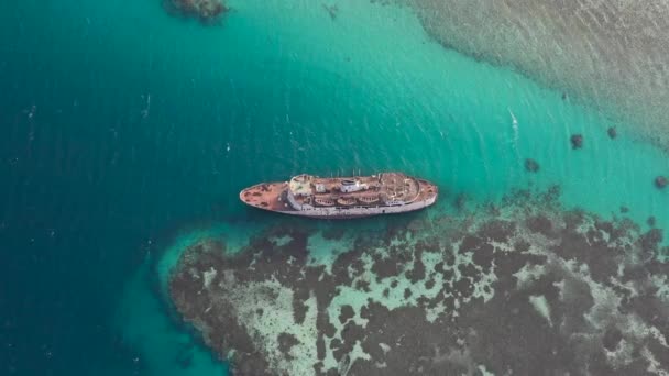 Fahad Shipwreck Localizado Redsea 100 Sul Jeddah Arábia Saudita Navio — Vídeo de Stock
