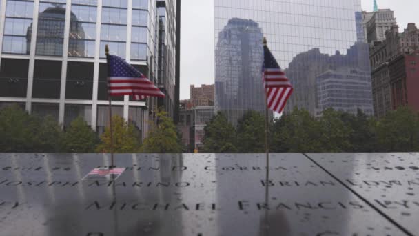 Sıfır Noktası 911 Anıt Bayrakları — Stok video