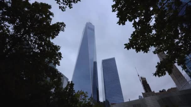 Πύργος Ελευθερίας Timelapse Νέα Υόρκη — Αρχείο Βίντεο