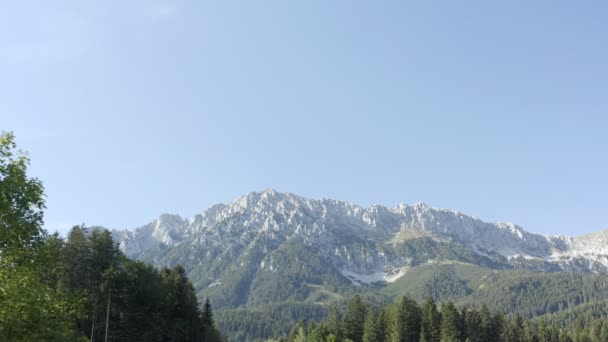 Tracking Drone Shot Van Beroemde Wilde Kaiser Berg Tirol Lage — Stockvideo