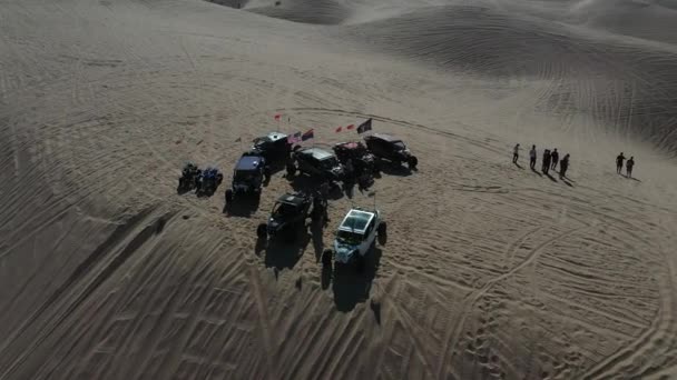 グラミス砂丘をドライブする3砂丘バギー — ストック動画