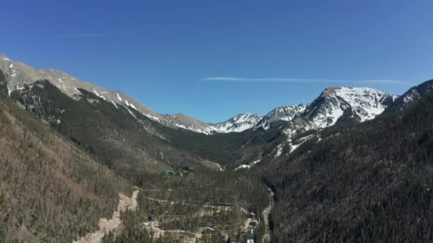 Vista Aérea Taos Ski Valley Novo México Season — Vídeo de Stock