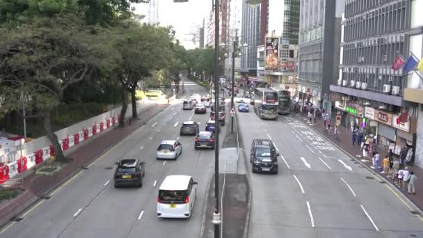 Blick Auf Den Verkehr Hongkong Tsim Sha Tsui — Stockvideo
