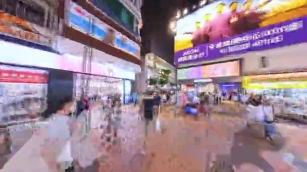 Nocny Hiperlapsja Apple Store Causeway Bay Hongkong — Wideo stockowe