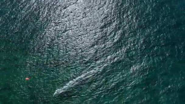 Kitesurfen Strand Von Okipa Der Nordküste Von Maui Atemberaubende Luftaufnahmen — Stockvideo