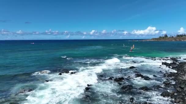 Commercial Footage World Class Windsurfing North Shore Maui — Stock Video