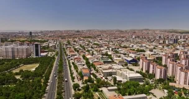 Ancara Turquia Aeronave Drone Viaduto Yunusemre Altnda Captura Paisagem Urbana — Vídeo de Stock