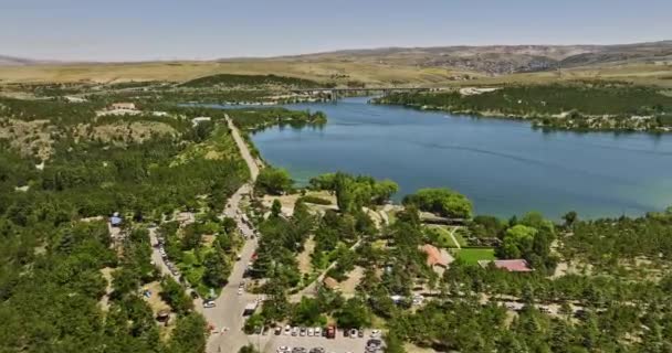Ancara Turquia Baixo Nível Drone Viaduto Yeni Bayndr Bairro Captura — Vídeo de Stock