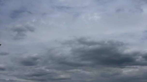 Sea Clouds Passing Fast Sky Time Lapse Storm Rain Forecast — 비디오