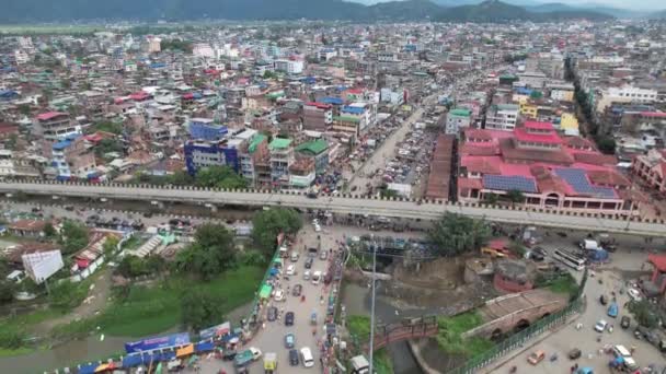 Міст Автостраді Посеред Міста Індії — стокове відео