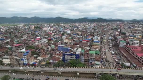 Zdjęcie Lotnicze Mostu Imphal Highway Manipur Indie — Wideo stockowe