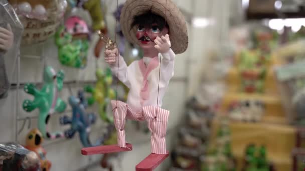 Muñeca Hecha Mano Tienda Recuerdos — Vídeos de Stock