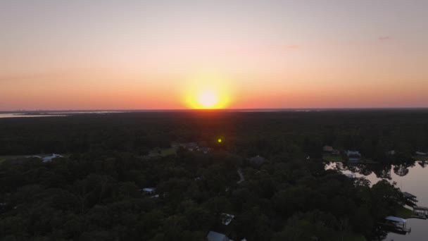Vista Pôr Sol Sobre Eleberto Alabama — Vídeo de Stock