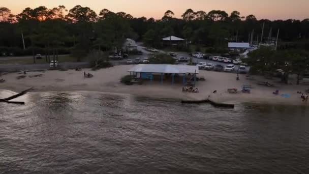 Coucher Soleil Près Crique Des Pirates Elberta Alabama — Video
