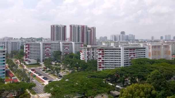 Widok Lotu Ptaka Singapurskie Budynki Mieszkalne Parku Bishan Lub Kio — Wideo stockowe
