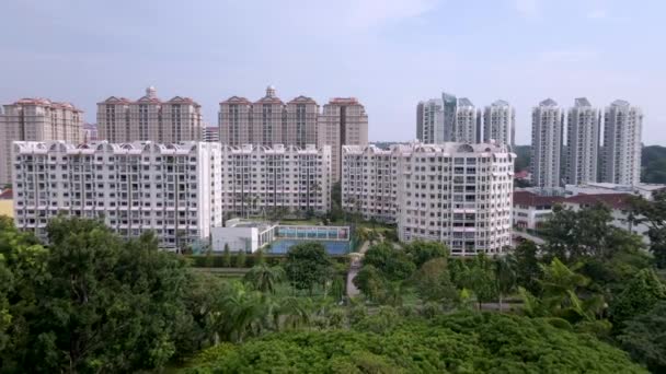 Luftaufnahme Des Öffentlichen Wohnungsbaus Singapur Bishan Ang Kio Park — Stockvideo