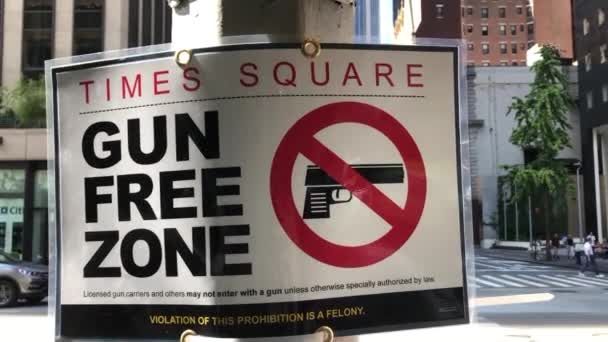 Carré Temps Avec Signe Zone Libre Pistolet — Video
