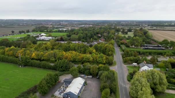 Drone Dolly Nackington Yolu Boyunca Canterbury Doğru Giderken Vurdu — Stok video