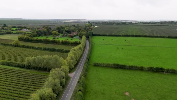 Загородная Дорога Кентербери Nackington Road Leading Away Canterbury Car Drive — стоковое видео