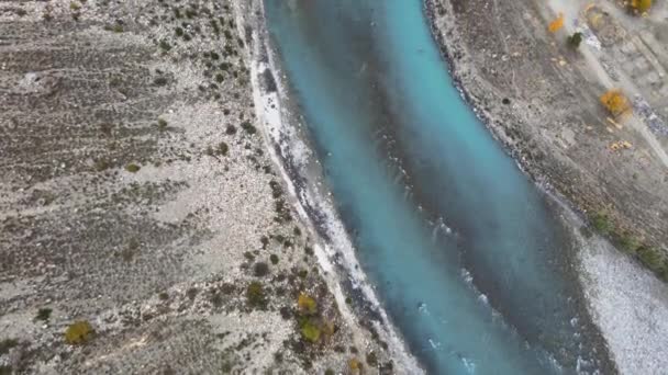 Himachal Pradesh Hindistan Daki Chenab Nehri Nin Hava Atışları Himalaya — Stok video
