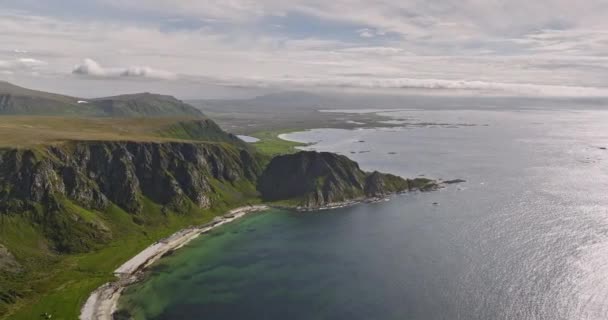 Stave Νορβηγία Αεροφωτογραφία Που Κόβει Την Ανάσα Πετούν Πάνω Από — Αρχείο Βίντεο