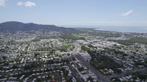 Panoramisch Uitzicht Cairns City Far North Queensland Australië Zomer Drone — Stockvideo