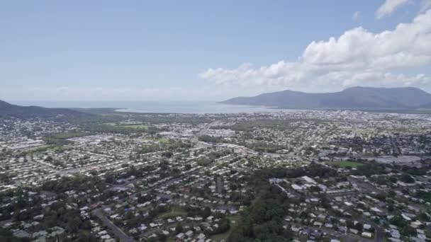 Suburban Neighborhood Cairns Far North Queensland Australië Luchtfoto Panoramisch Uitzicht — Stockvideo