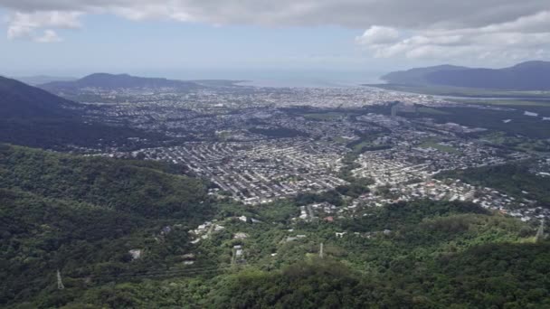 Vista Aérea Cidade Cairns Extremo Norte Queensland Austrália Durante Dia — Vídeo de Stock
