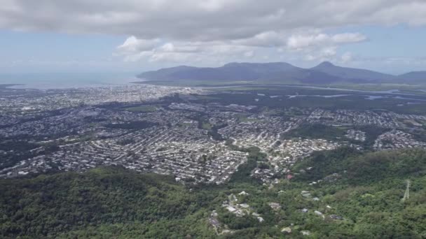 Vista Panorâmica Cidade Cairns Extremo Norte Tropical Queensland Austrália Tiro — Vídeo de Stock