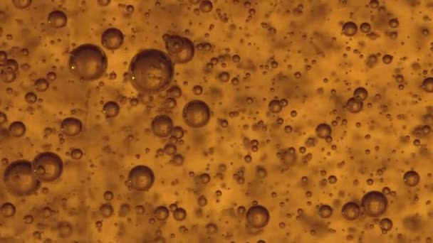 Dicke Textur Mit Aufsteigenden Blasen Eines Gels Nahaufnahme Makro — Stockvideo