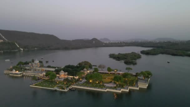 Photos Aériennes Udaipur Ville Des Lacs Dans Rajasthan Inde City — Video