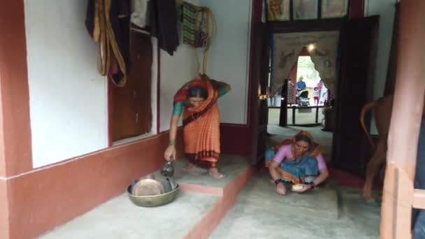 Melihat Gaya Hidup Desa Masyarakat Rumah Dan Interior Dalam Bentuk — Stok Video