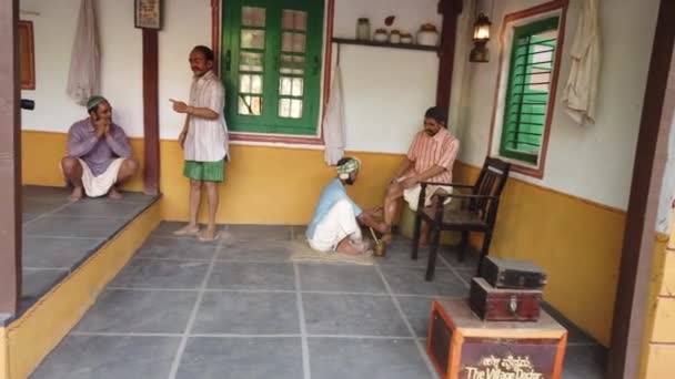 Indian Village Background Модель Сільської Теми Інтер Єру Способу Життя — стокове відео