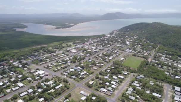 Blick Auf Die Waterfront Von Cooktown Endeavour River Der Nähe — Stockvideo