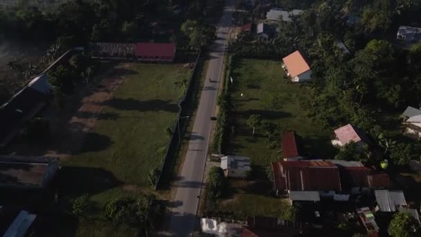 Malownicza Droga Wsi Wyspie Sumba Indonezja Zdjęcia Dronów Lotniczych — Wideo stockowe