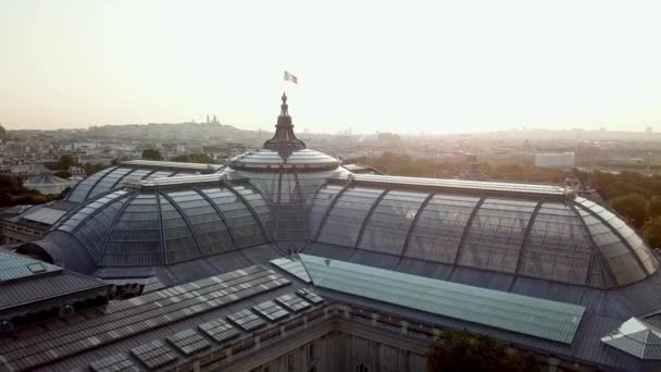Paradise Travel City París Presentado Por Grand Palais Recorrido Aéreo — Vídeos de Stock