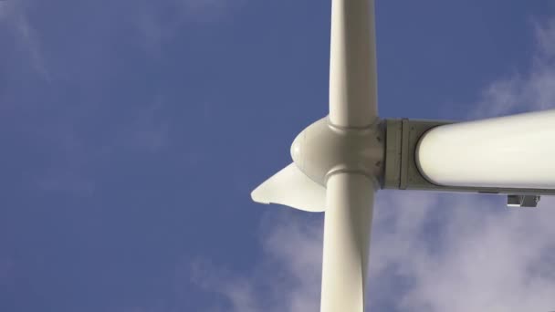 Rüzgar Türbinleri Yazın Rüzgar Enerjisi Üretiyor Orta Çekim — Stok video