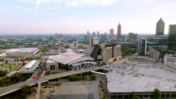 State Farm Area Stade Basket Atlanta Géorgie Drone — Video