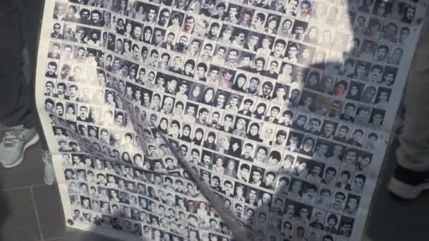 Volti Coloro Che Sono Stati Uccisi Sotto Oppressivo Regime Iraniano — Video Stock