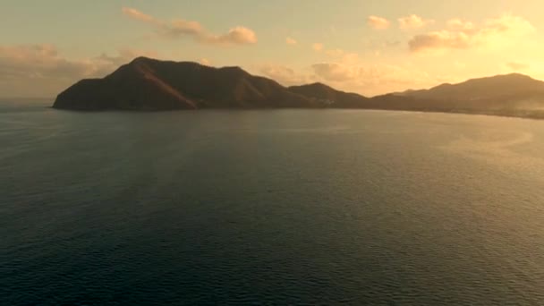 Águas Calmas Oceano Pacífico Norte Durante Hora Ouro Costa Manzanillo — Vídeo de Stock