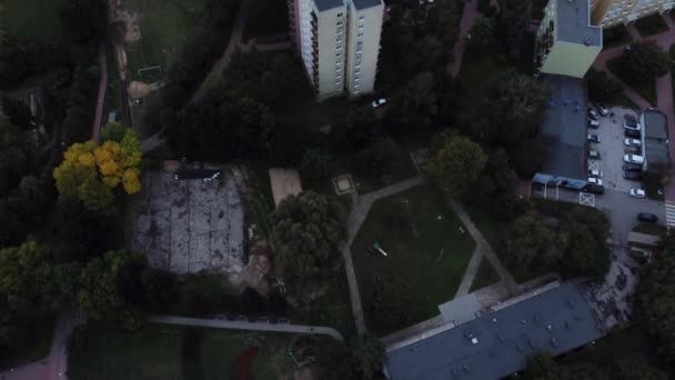 Drönare Video City Apartments Lublin Polen — Stockvideo
